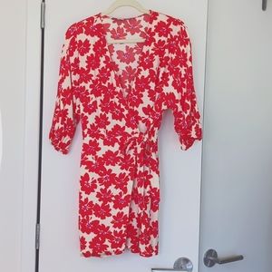Zara red floral dress S